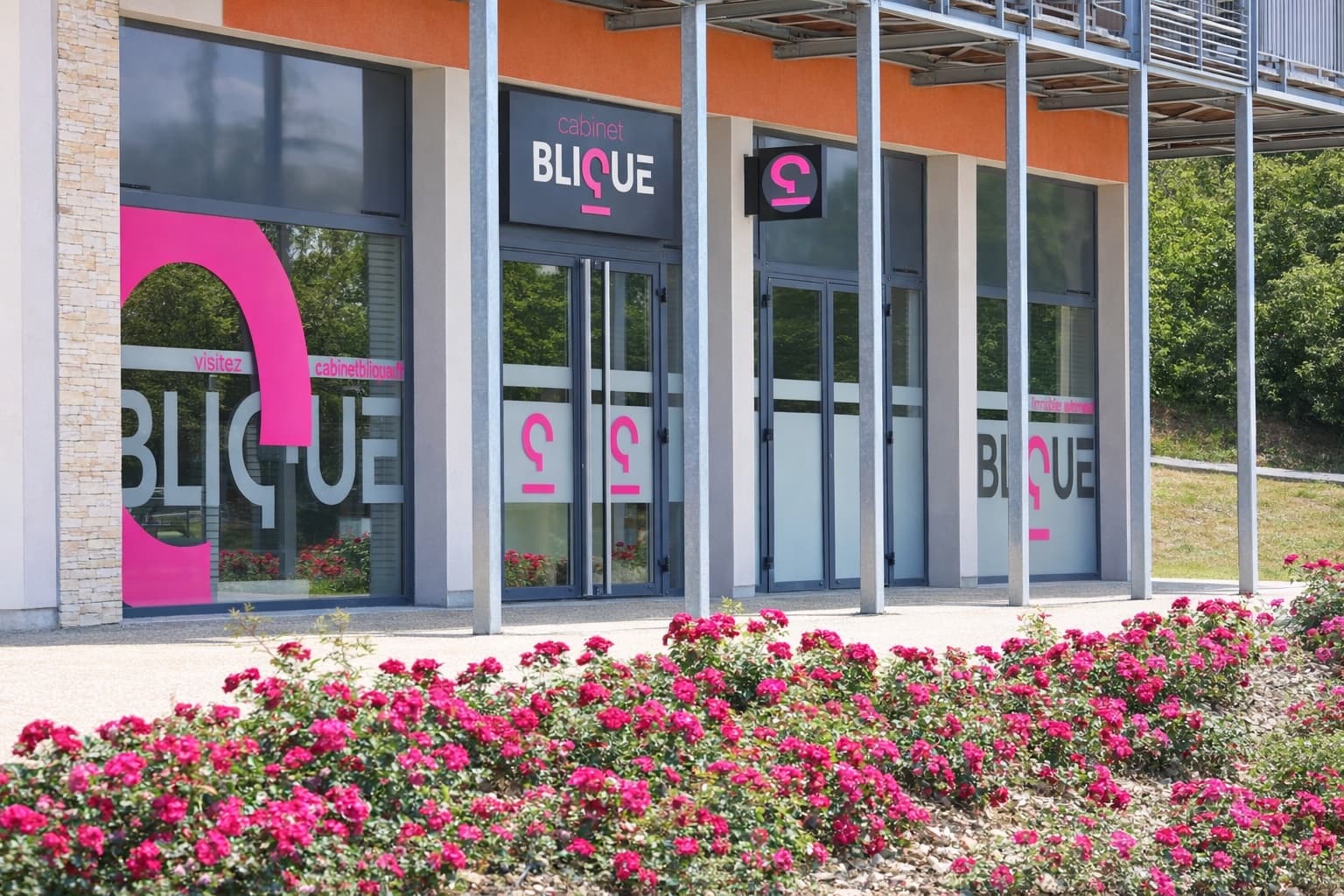 Façade du Cabinet Blique, agence immobilière en Lorraine et sur la Côte d'Azur